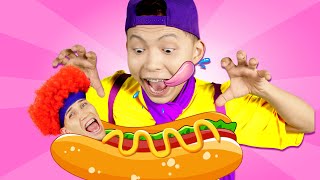 Hot Dog Song Hot Dog Burger Pizza Donut Kids Songs And Nursery Rhymes Dominoki