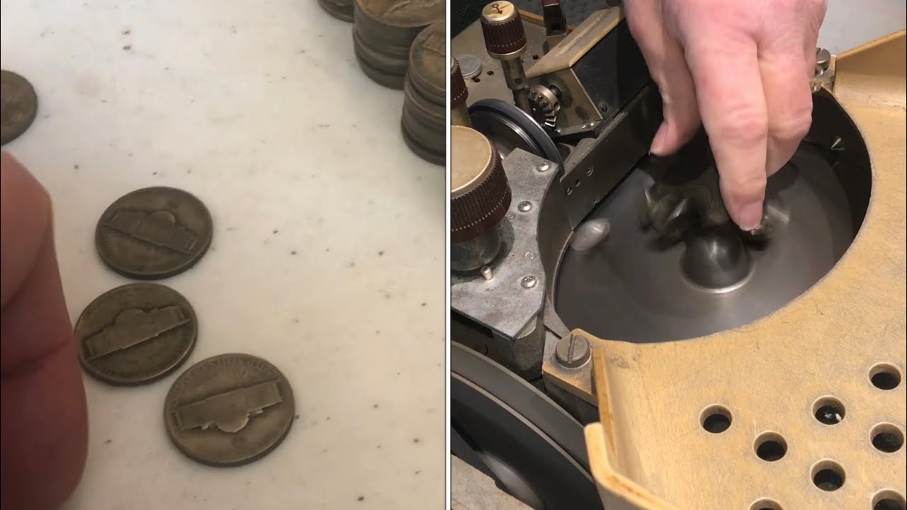 WATCH a mechanical” coin counter work (brandt 748) YouTube