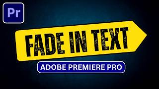 How To Fade Text In Premiere Pro-HINDI/URDU
