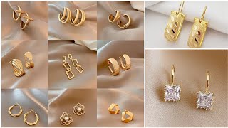 Latest D Small Stud Hoop Earrings Designs 2024 New Daily Use Stud Earrings