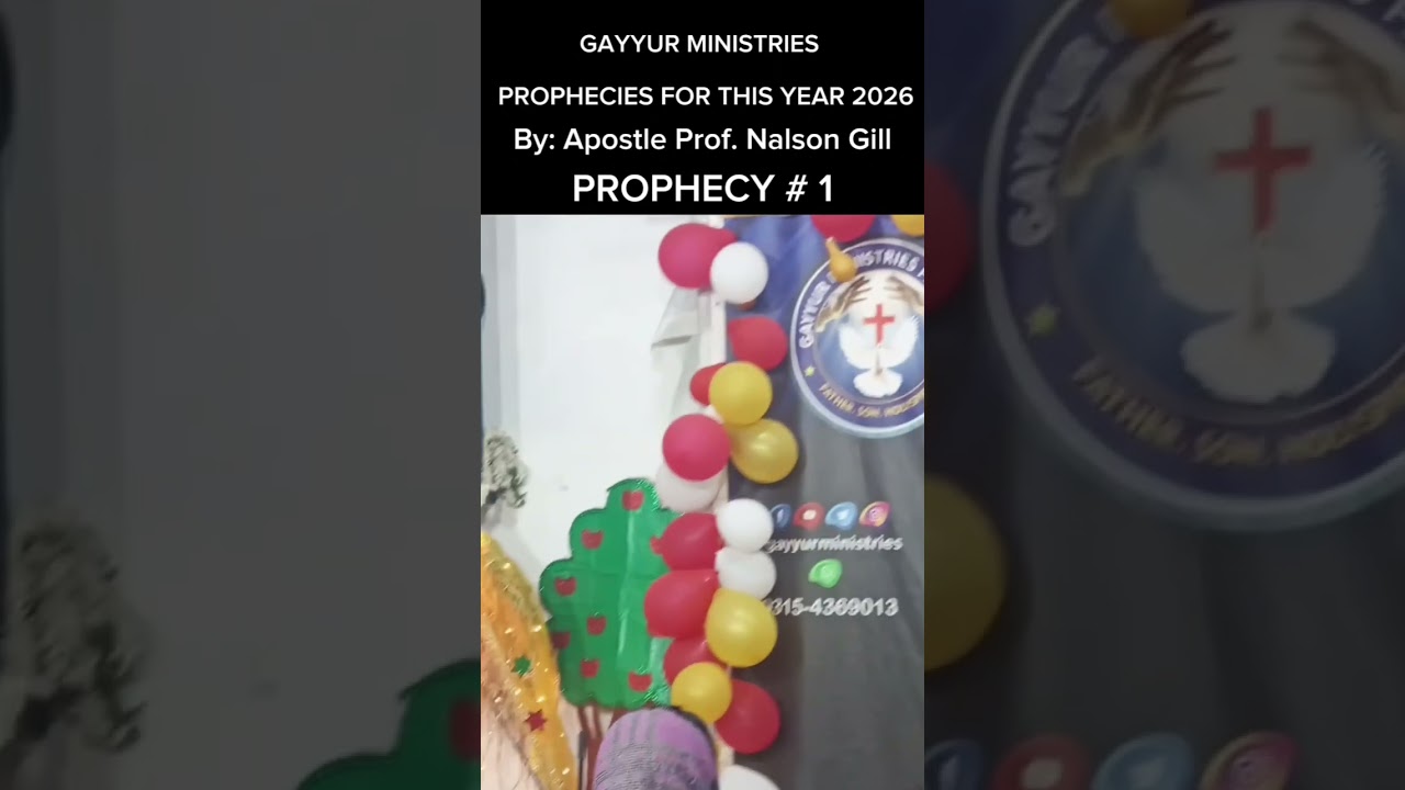 PROPHECIES FOR THIS YEAR 2026 | PROPHECY # 1 | APOSTLE NALSON GILL | GAYYUR MINISTRIES 