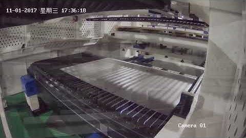 Laser cutting machine with sheet loading and unloading system