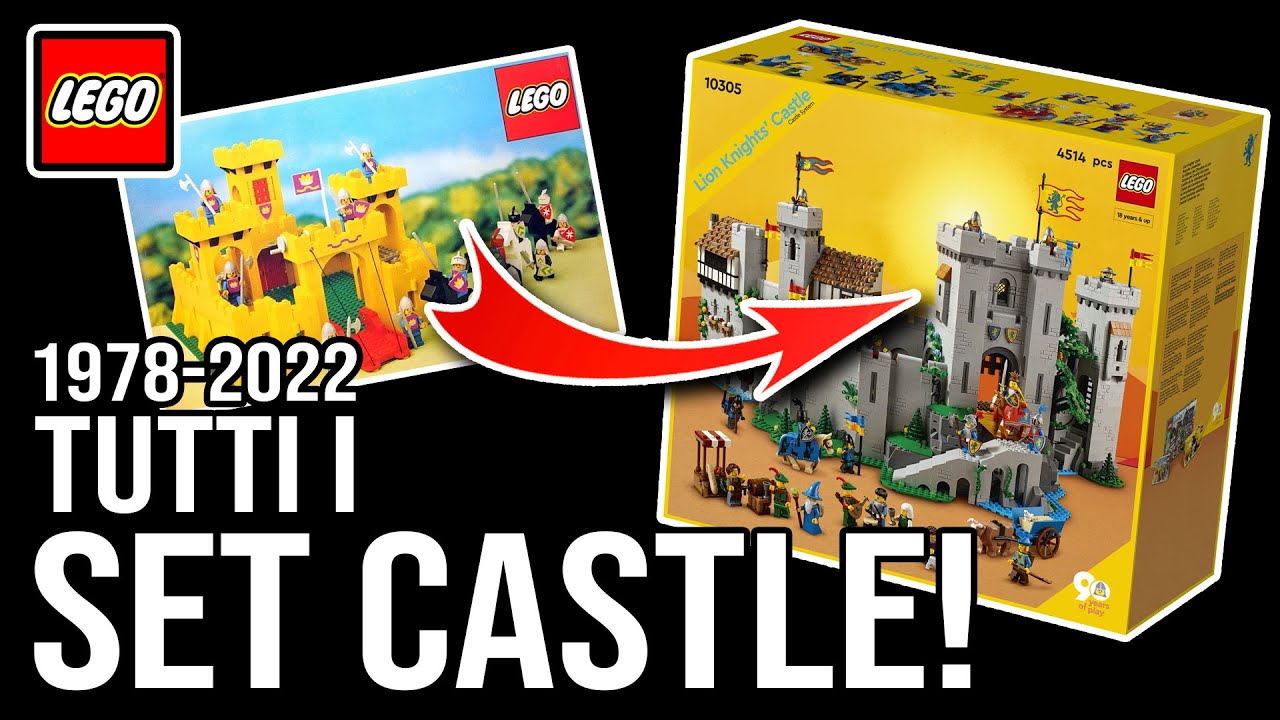 TUTTI I SET LEGO CASTLE DAL 1977 A OGGI + BONUS! COLLEZIONE COMPLETA, TUTTI  I PERSONAGGI E LA STORIA 