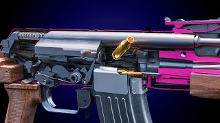 Inside the AK47: 3D Animation of its Intricate Mechanism in 4K