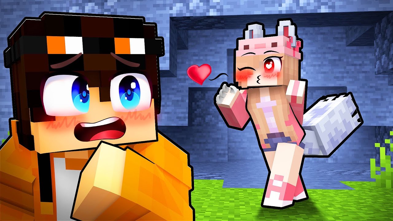 MEU PRIMEIRO BEIJO com a LOBA ALPHA no Minecraft!