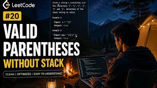 Valid parentheses checking without using stack !!!!!