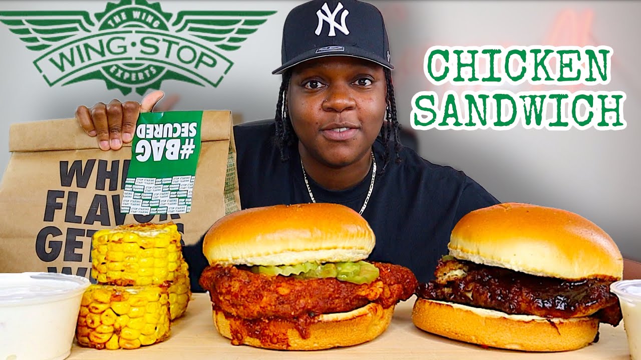 Wingstop *NEW* ATOMIC Chicken Sandwich • Mukbang! YouTube