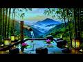 Bamboo Water Fountain Healing 24/7 🌿 Relaxing Music and Nature Sounds for Sleep, Meditation, Stud