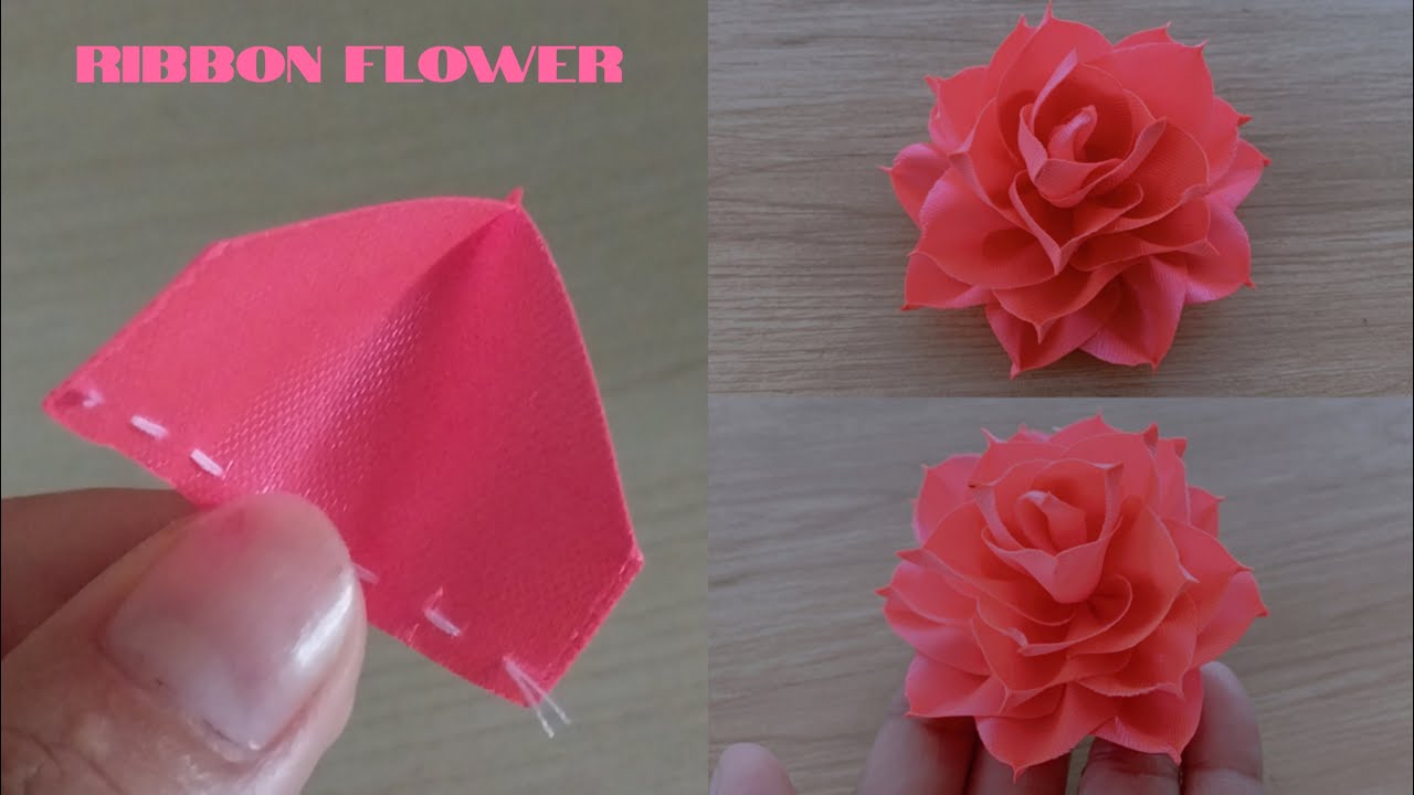 DIY Easy Ribbon Roses - The Red Painted Cottage