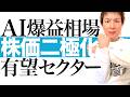 【AIで景気後退】日本株と米国株はK字型へ進む 国民生活は困窮しながら株価上昇する新しい時代が到来|AI爆益で潤う金持ち産業に投資せよ!今から株価上昇を狙える割安&有望セクターを解説します