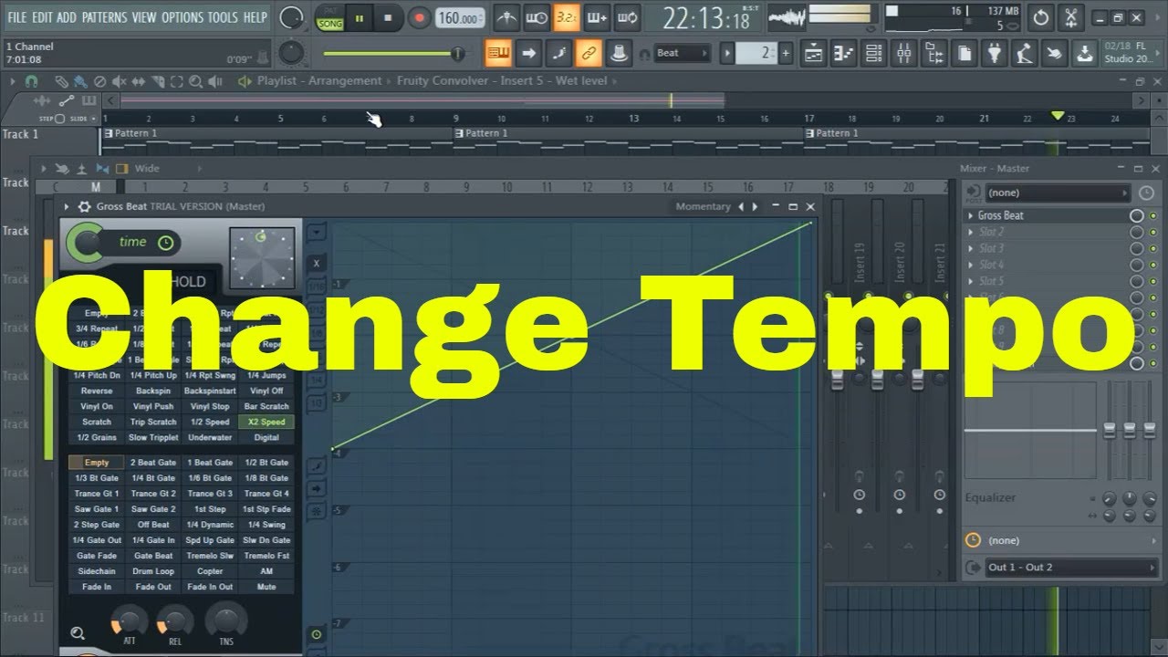 FL Studio 20 How to Change Tempo - YouTube