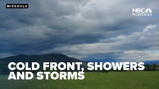 COLD FRONT Showers and storms, cold front to bring strong winds