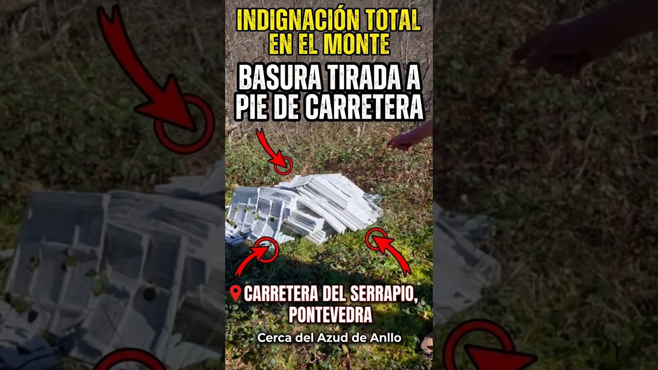 ¡VERGÜENZA! 😡 Basura en Carretera del Serrapio #Denuncia #Pontevedra #Galicia #DaniDeWild #Monte