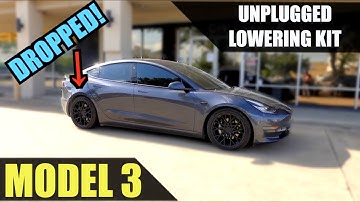 Tesla Model 3 : Unplugged Moderate Lowering Springs & Camber Kit (Walkaround)