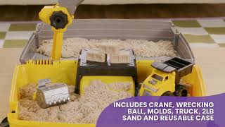 Kinetic Sand Construction Site Folding Sandbox with Toy Truck