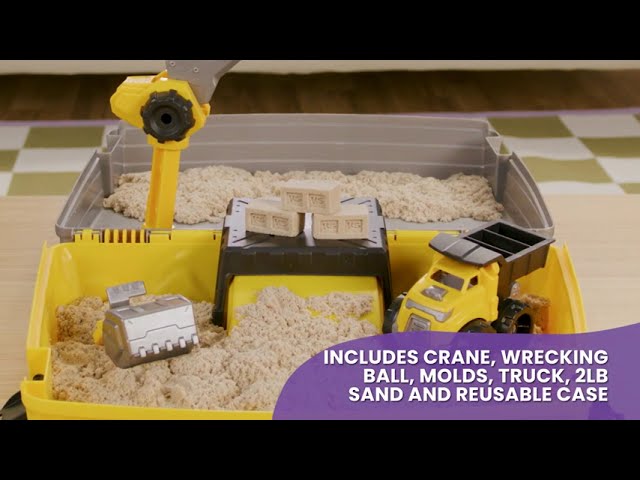 Kinetic Sand Construction Site Folding Sandbox with Toy Truck