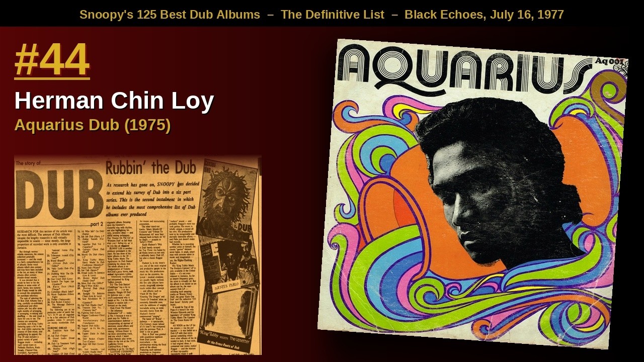 Herman Chin-Loy — Aquarius Dub (1973) | Full Album | Roots & Dub