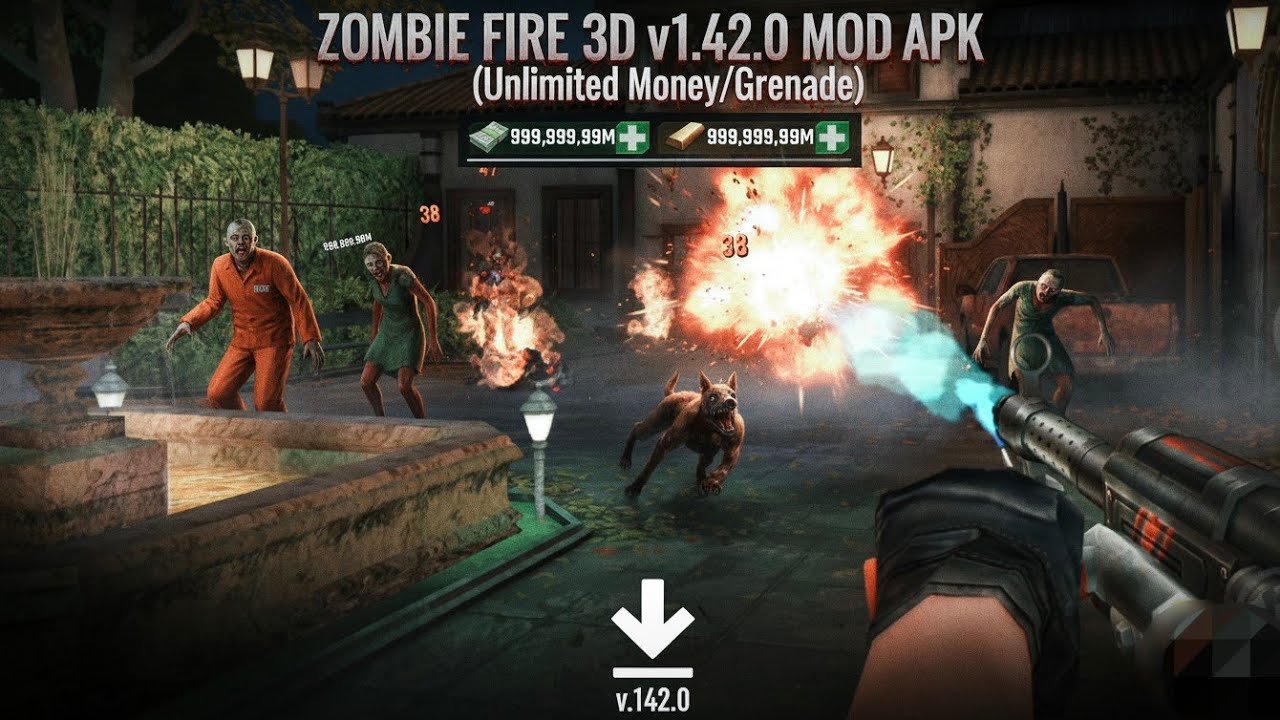 1.42.0 Zombie Fire 3D MOD APK Latest Version | Unlimited Money Grenade