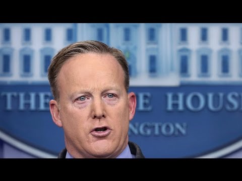 Trump Press Secretary Sean Spicer Holds First White House News Briefing
