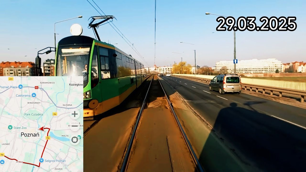 Relaxing Tram Cabview – Poznań Line 7 | Full Route (1.5 Hours)