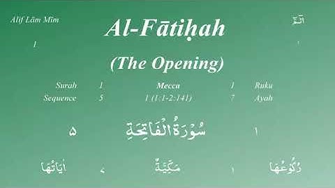 001   Surah Al Fatiha by Mishary Al Afasy iRecite | ISLAMIC WORLD