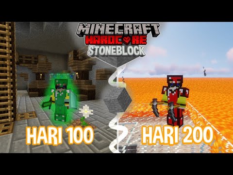 200 HARI DI MINECRAFT HARDCORE STONEBLOCK!! INI YG TERJADI!!