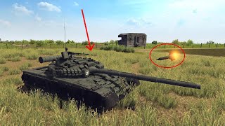 Hunter on duty: 9M14 Malyutka vs Russian Tanks | Missile explodes on the top of a tank