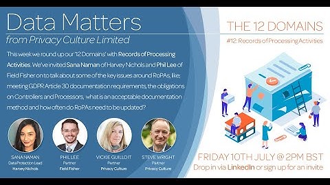 Data Matters Ep. 17: Records of Processing Activities