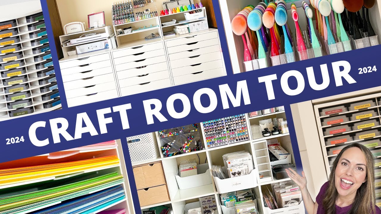 Craft Room Tour 2024! AMAZING Organization Ideas with IKEA and Amazon#crafts #organization