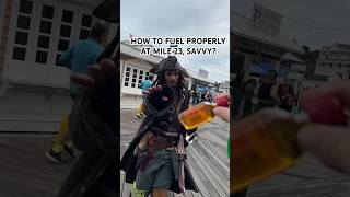 How to properly hydrate at mile 23  #marathon #disney #jacksparrow  #fyp #viral #viralvideo #runner