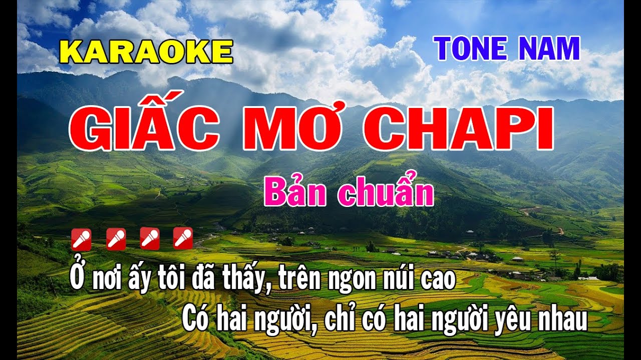 Giấc Mơ Chapi Karaoke Tone Nam | Dễ hát - YouTube