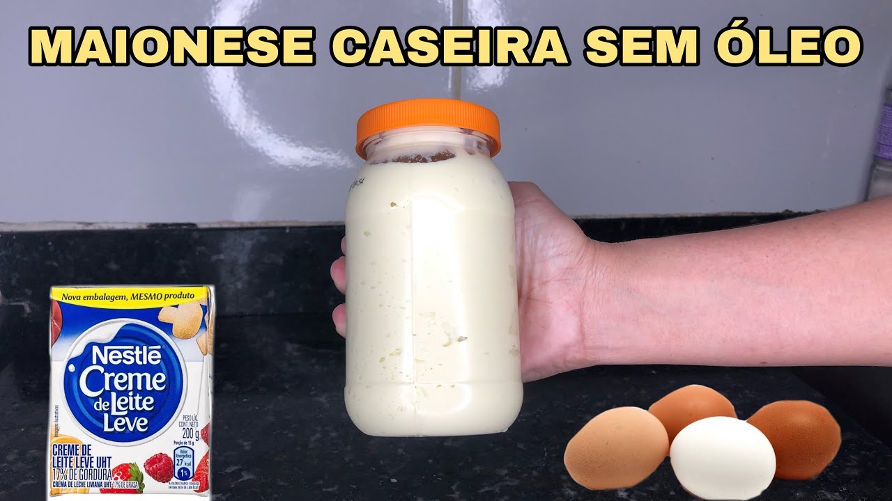 MAIONESE CASEIRA COM 2 INGREDIENTES SEM ÓLEO RÁPIDO E FÁCIL! YouTube MAIONESE CASEIRA COM 2 INGREDIENTES SEM ÓLEO RÁPIDO E FÁCIL! YouTube
