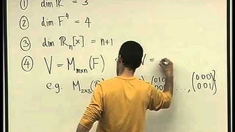 33 -  The dimension of a vector space