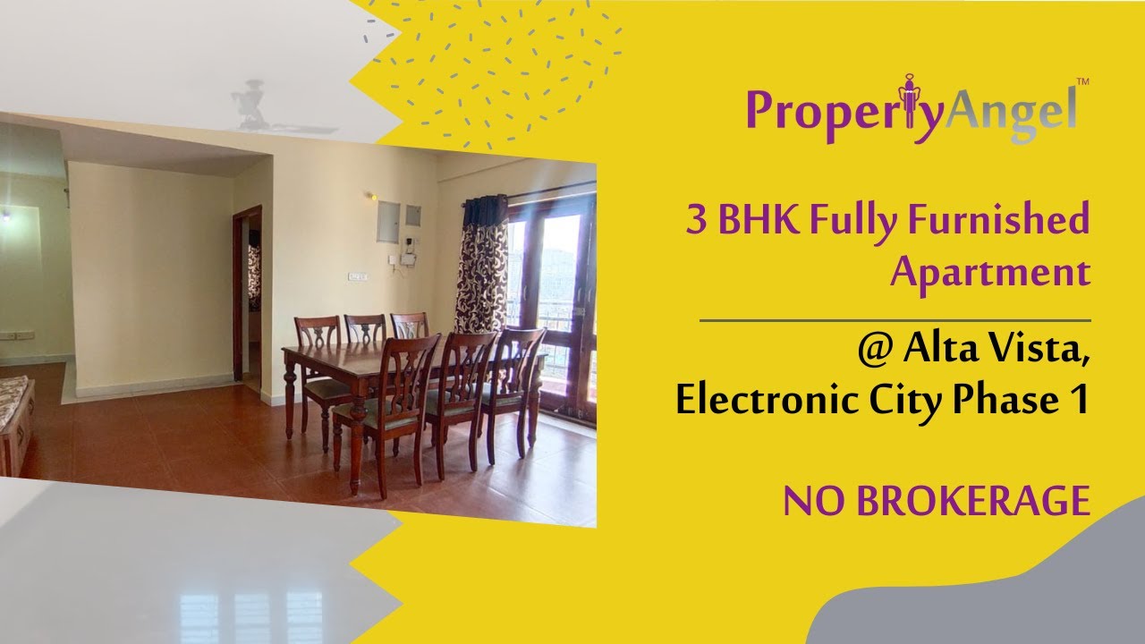 3 Bedroom Fully Furnished Apartment Alta Vista, Electronic city Phase