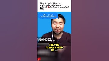 HOW TO GET JOBS UNDOCUMENTED WITHOUT DISCLOSING YOUR STATUS #immigrants