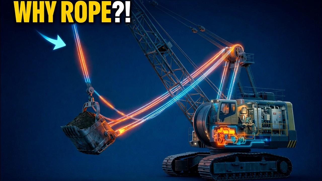 Drag Line Rope Why Do Dragline Excavators Swing the Bucket on a Rope - YouTube