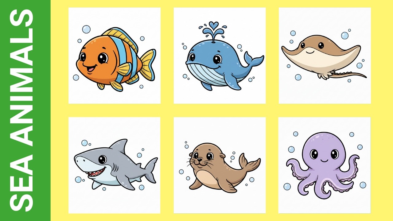Animais marinhos em português!