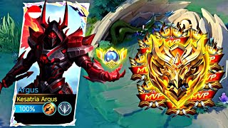 PUSH DARI HONOR KE GLORY CUMAN PAKAI ARGUS!? FULL MVP! WINSTREAK! - GAMEPLAY TOP 1 GLOBAL ARGUS