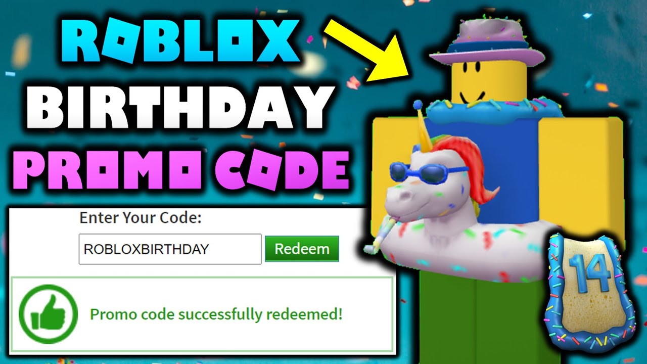 New Code Roblox 14th Birthday Promo Code The Birthday Cape Youtube - character codes in roblox