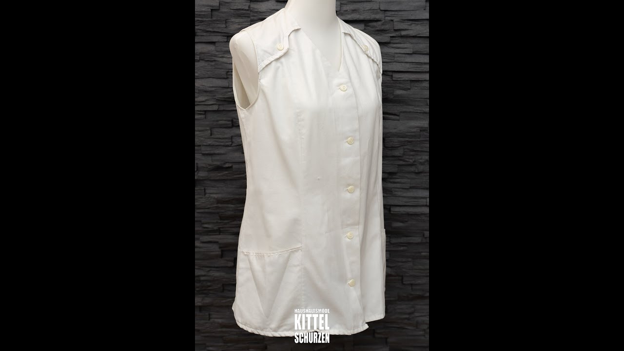 Kittel Nr. S1533 - Klopman Mischgewebekittel / Kasack mit Applikationen I Weiß I in Gr. 42 