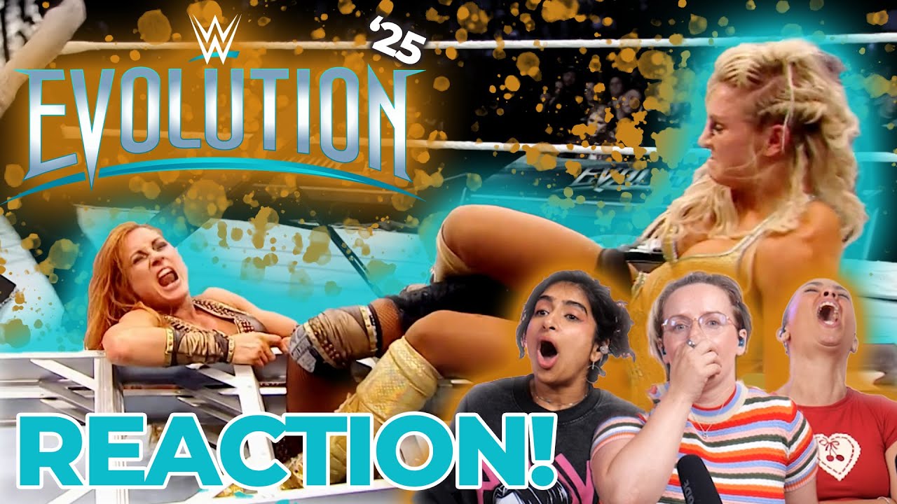 Becky Lynch vs Charlotte Flair @ Evolution 2018 | The Girls react to 
