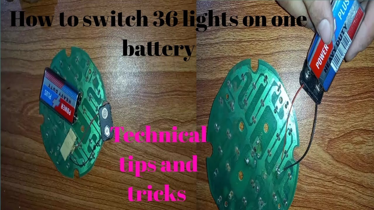 How to switch 36 lights on one battery/how to connect lights to battery ...
