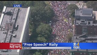 Protesters Gather Near State House To Oppose 'Free Speech Rally'