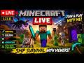 🔴 LIVE Minecraft Survival SMP 1.21.11 | Building, Mining & PvP With Viewers! Hindi