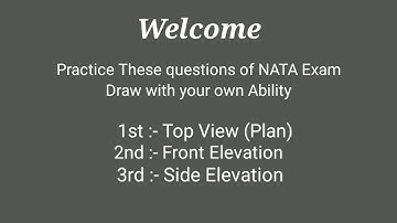 NATA 2019 || Orthographic Projections || Practice questions