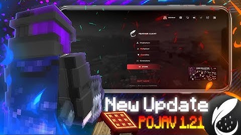Finally I download the real feather client on pojavlauncher 1.21.1 Feather client for pojavlauncher