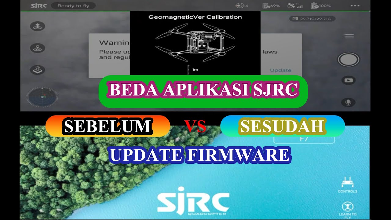 Perbedaan Aplikasi SJRC Sebelum VS Sesudah Update Firmware Flight Control