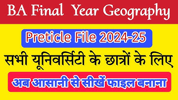 BA 3rd year Geography practical file 2024  | B.A final year geography practical #geography