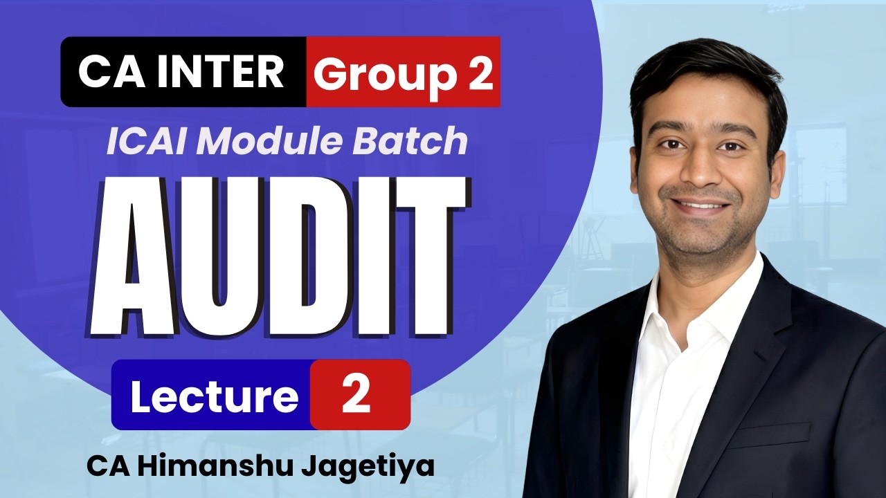 CA Inter Audit | Regular Batch | ICAI Module Based | Chapter 1 Day 1 ...