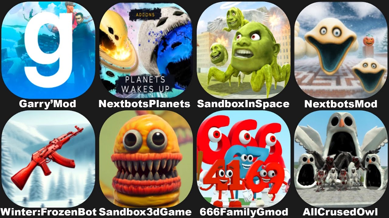 HUNGRY WORM in NEXTBOTS IN PLAYGROUND MOD,SANDBOX IN SPACE ALL PLANETS WAKE UP,666 BRAINROT in GMOD